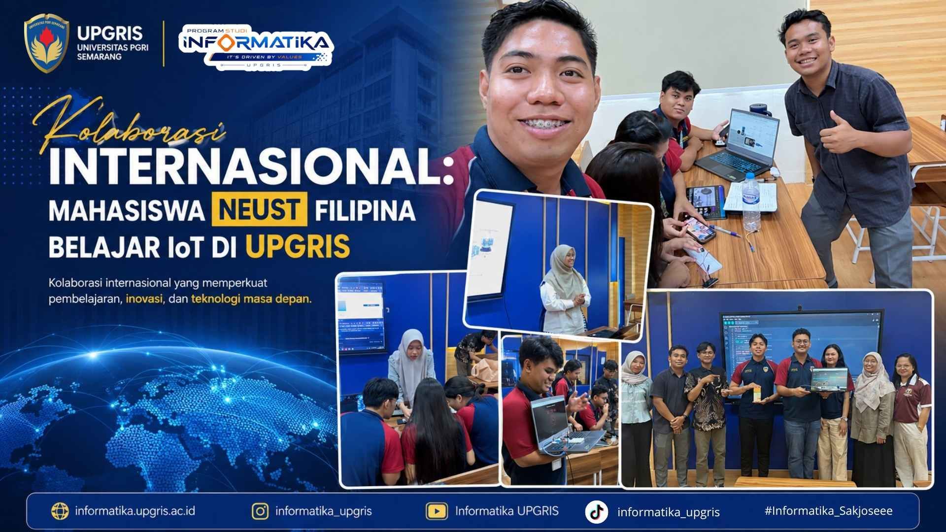 Kolaborasi Internasional: Mahasiswa NEUST Filipina di Informatika UPGRIS