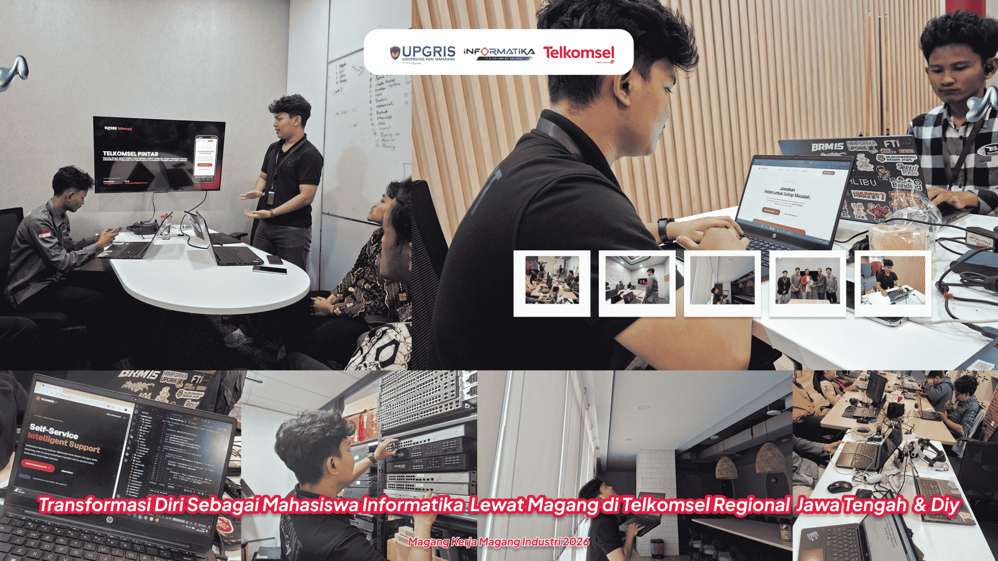 Mahasiswa Informatika Universitas PGRI Semarang Jalani Magang di Telkomsel Regional Jawa Tengah dan Daerah Istimewa Yogyakarta