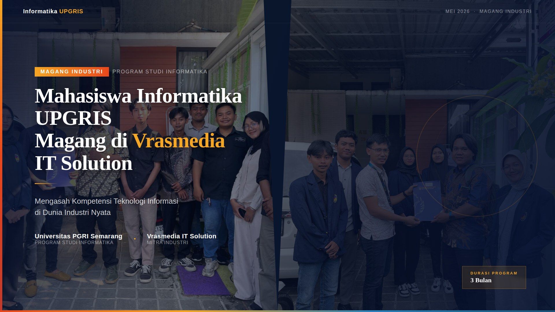 Magang di Vrasmedia IT Solution, Mahasiswa Informatika UPGRIS Siap Hadapi Dunia Kerja