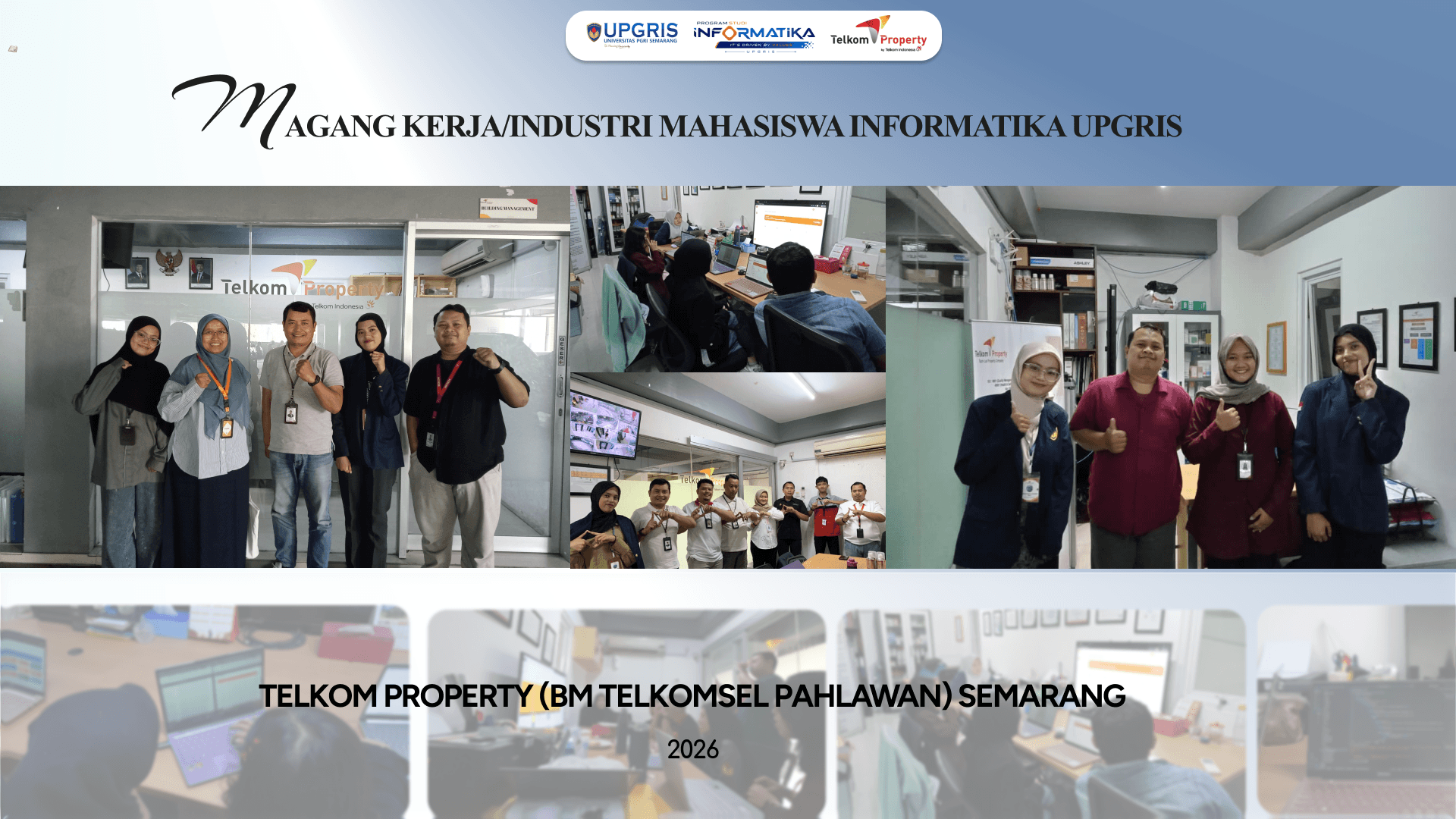 Mahasiswa Informatika Universitas PGRI Semarang Jalani Magang di Telkom Property BM Telkom Pahlawan