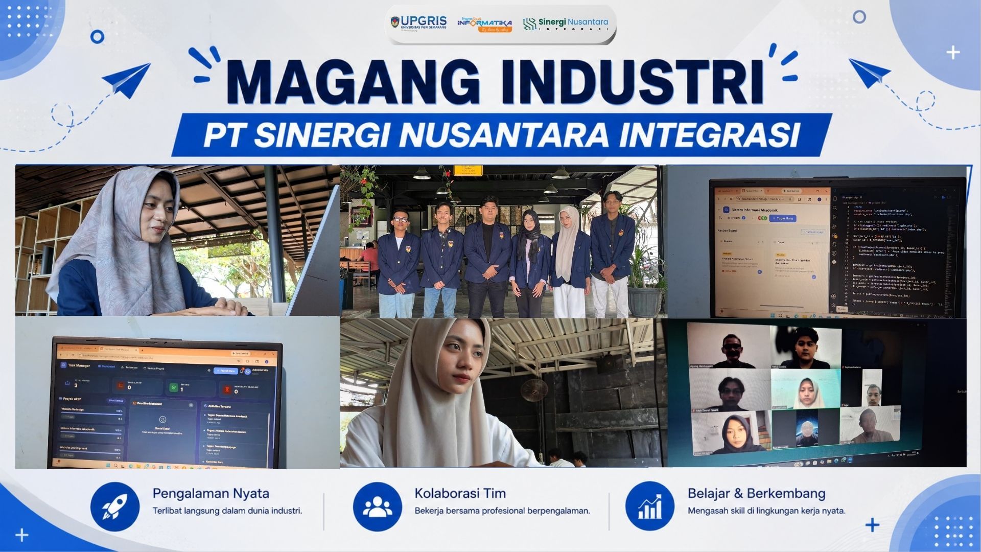 Mahasiswa Informatika UPGRIS Kembangkan Sistem Manajemen Tugas Dan Kolaborasi Tim Berbasis Web di PT Sinergi Nusantara Integrasi
