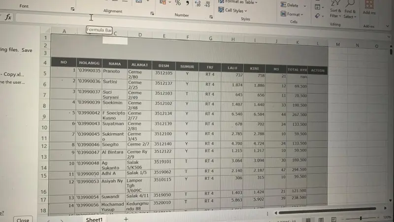 dokumentasi data