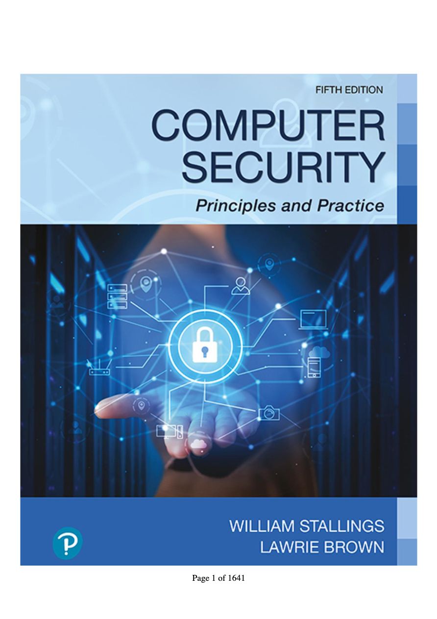 2024 Computer Security Principles And Practice 5th Edition (William Stallings Lawrie Brown)
