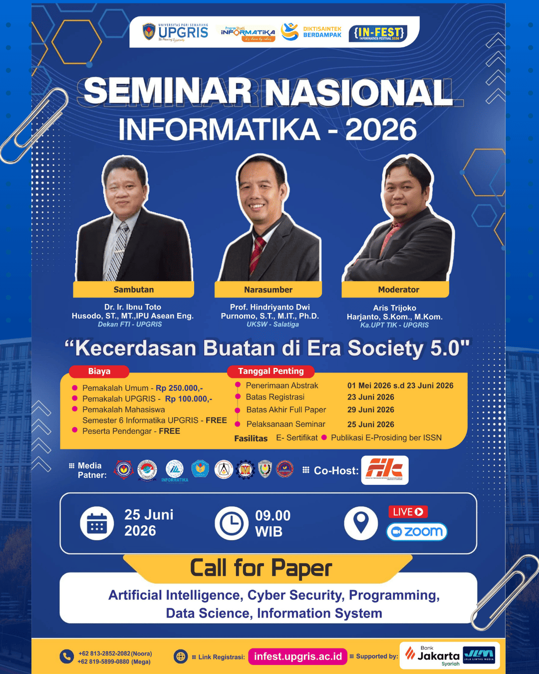 CALL FOR PAPER dan SEMINAR NASIONAL INFORMATIKA 2026