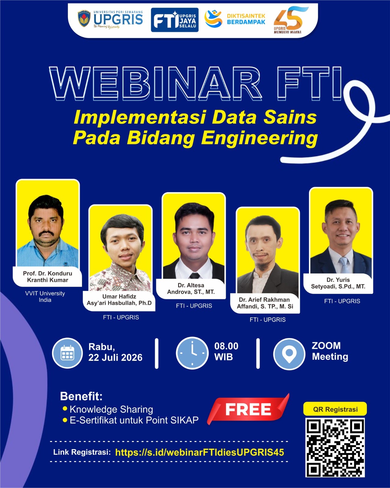 Webinar FTI "Implementasi Data Sains Dalam Bidang Engineering"