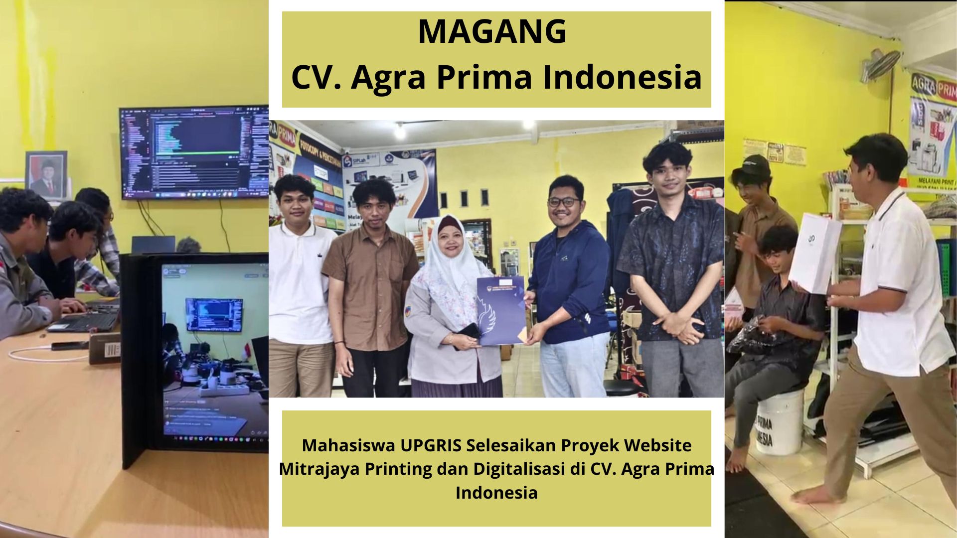 Mahasiswa Informatika UPGRIS Selesaikan Proyek Website Mitrajaya Printing dan Digitalisasi di CV. Agra Prima Indonesia