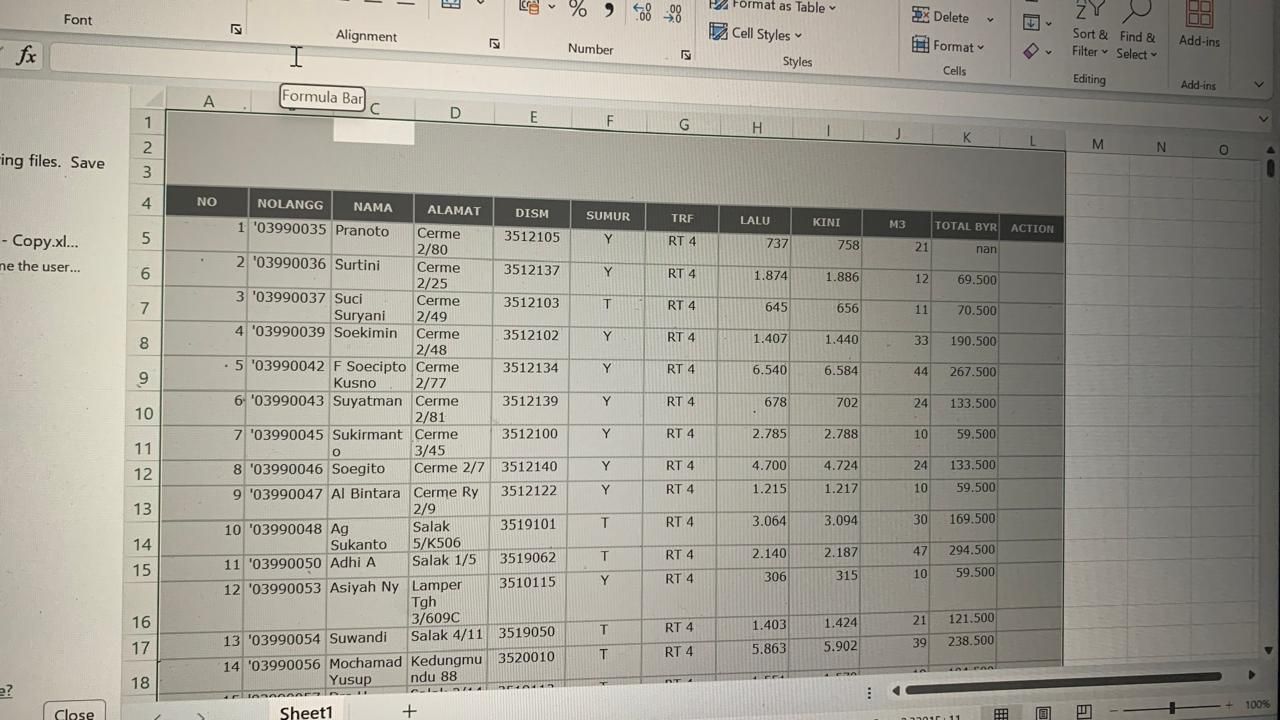 dokumentasi data